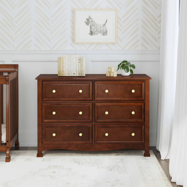 Espresso Nursery 6-Drawer Double Dresser for Ample Storage
