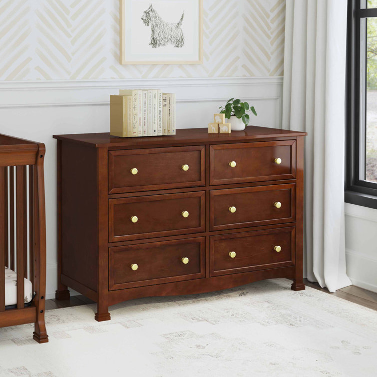 Espresso Nursery 6-Drawer Double Dresser for Ample Storage