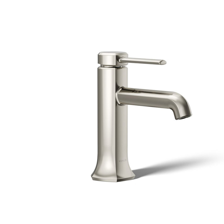 Vibrant Polished Nickel Single-Handle Bathroom Faucet