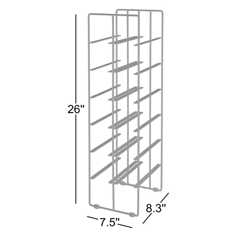 Pilare Black Steel 12-Bottle Floor Wine Rack