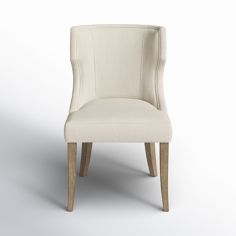 Gray Upholstered Traditional Wood Side Chair