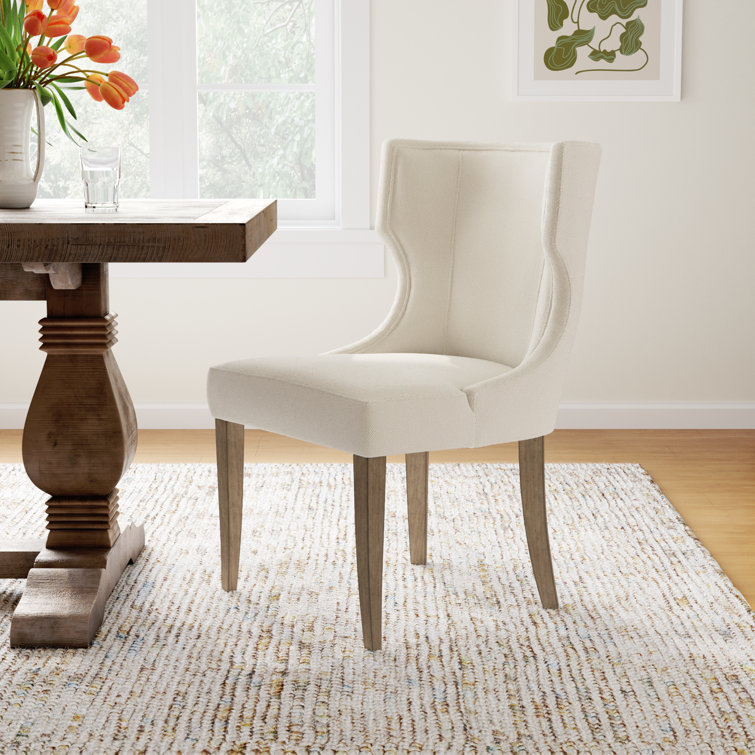 Gray Upholstered Traditional Wood Side Chair
