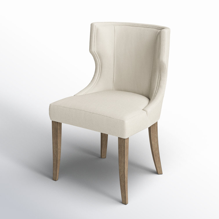 Gray Upholstered Traditional Wood Side Chair