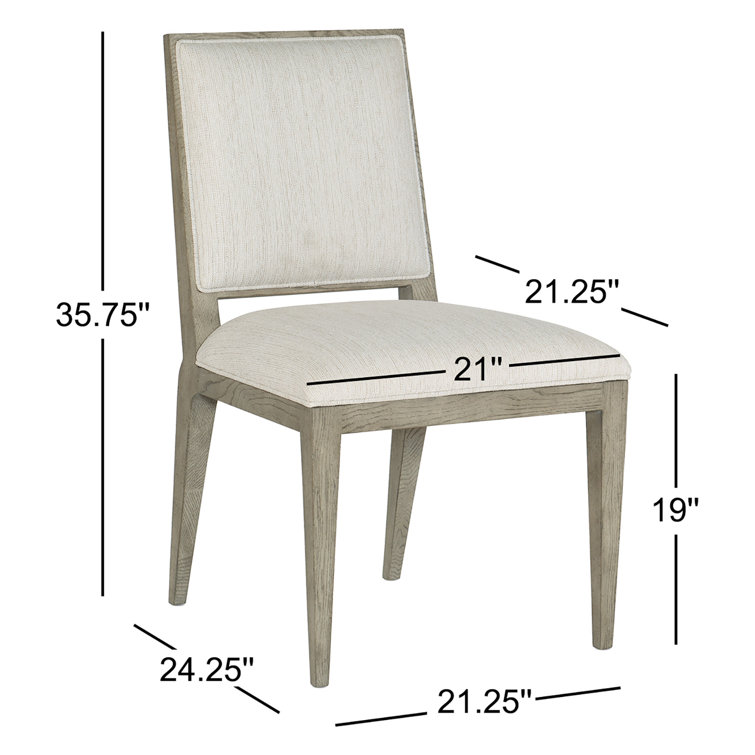 Remington Porcelain Upholstered Side Chair with Medium Wood Frame
