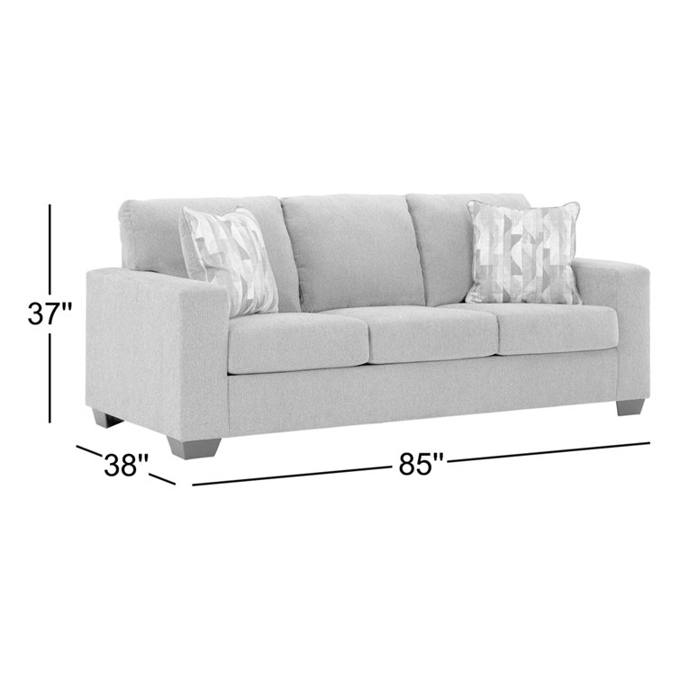 Gray Fabric Queen Sleeper Sofa with Memory Foam Mattress