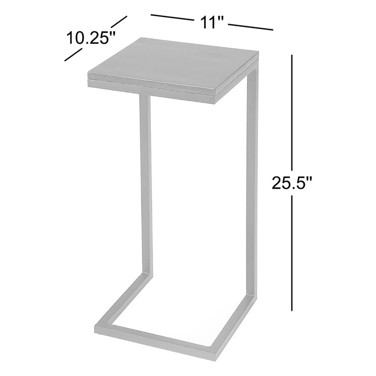 Kilmer Contemporary Coffee Wood & Black Metal Side Table