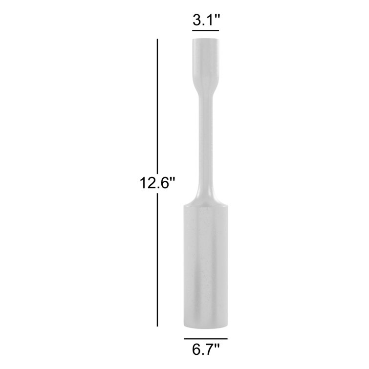 Champagne Gold Aluminum Tall Candlestick Set