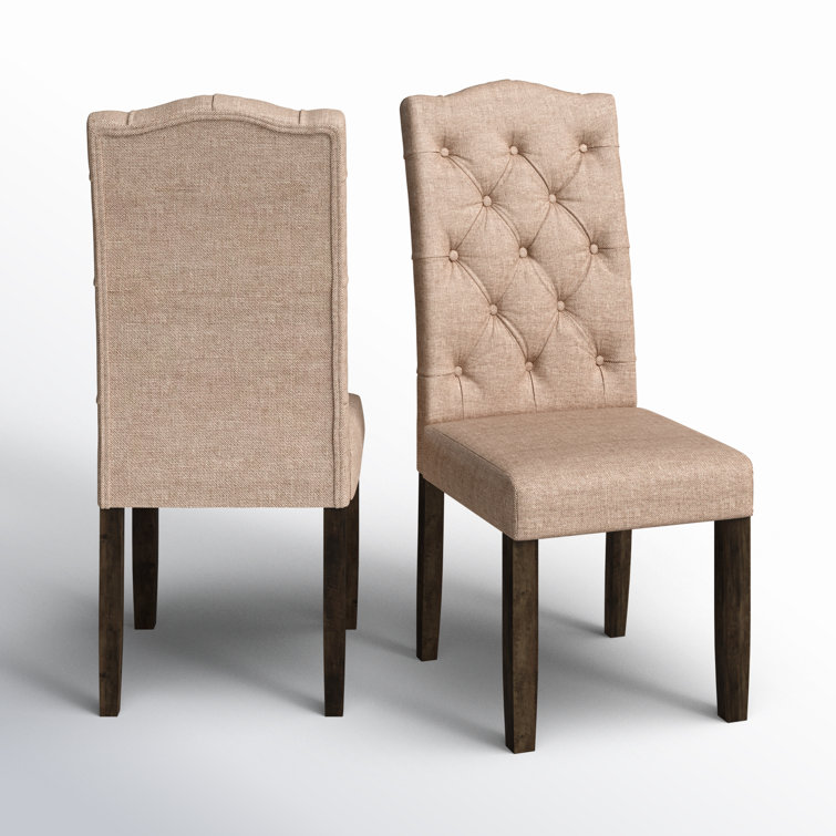 Newberry Rustic Gray Upholstered Parsons Side Chair with Salvaged Wood Legs