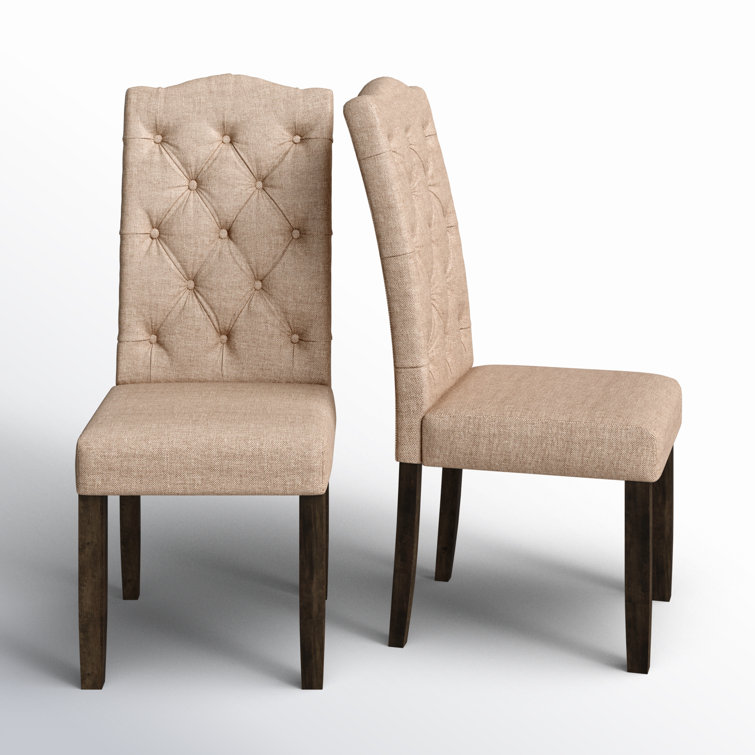Newberry Rustic Gray Upholstered Parsons Side Chair with Salvaged Wood Legs