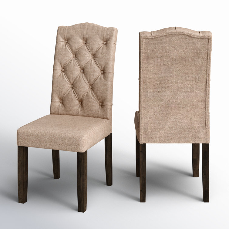 Newberry Rustic Gray Upholstered Parsons Side Chair with Salvaged Wood Legs