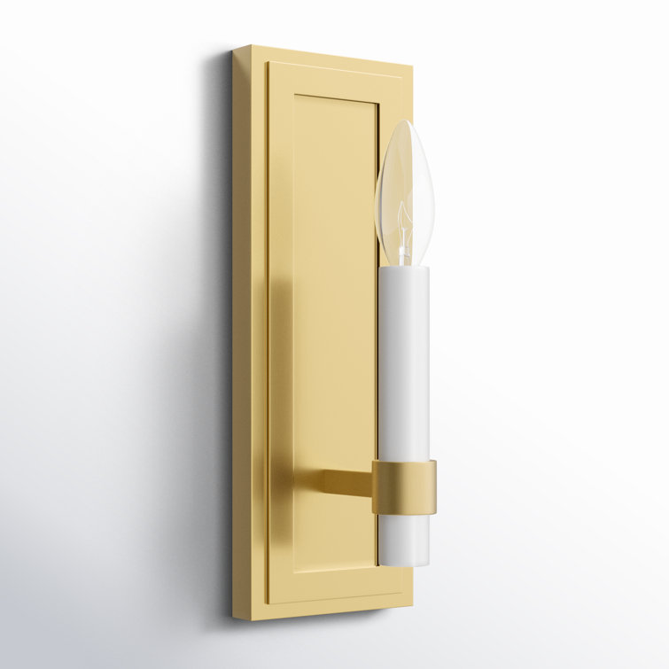 Burnished Brass 1-Light Candle Wall Sconce