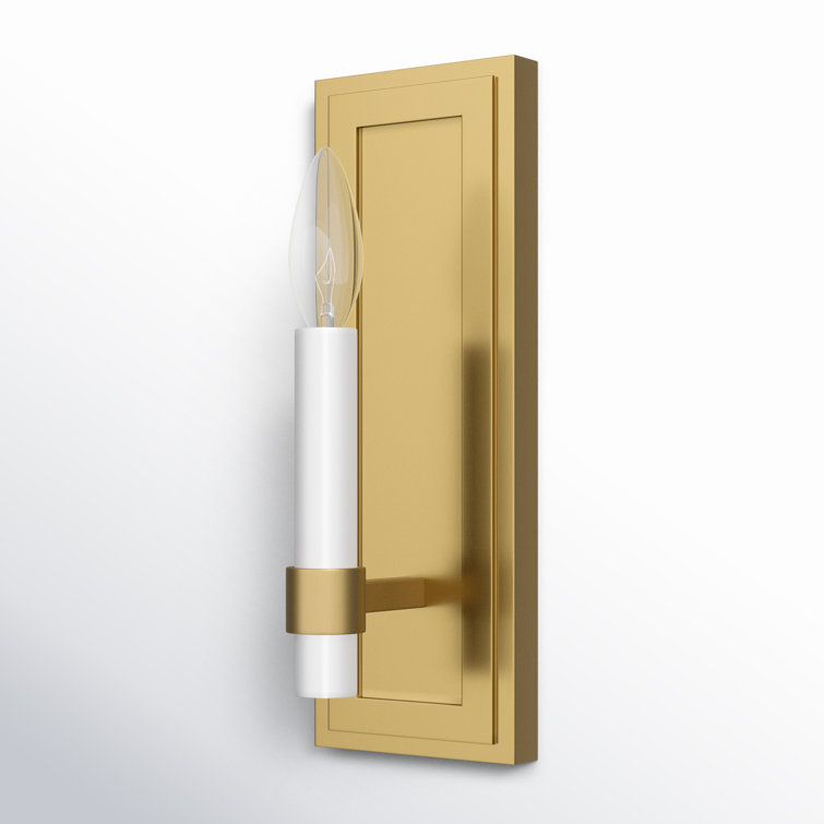 Burnished Brass 1-Light Candle Wall Sconce