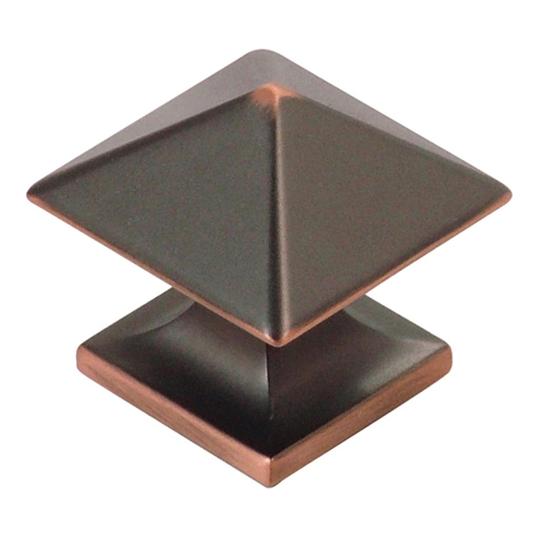 Oil-Rubbed Bronze Square Cabinet Knob with Mounting Hardware