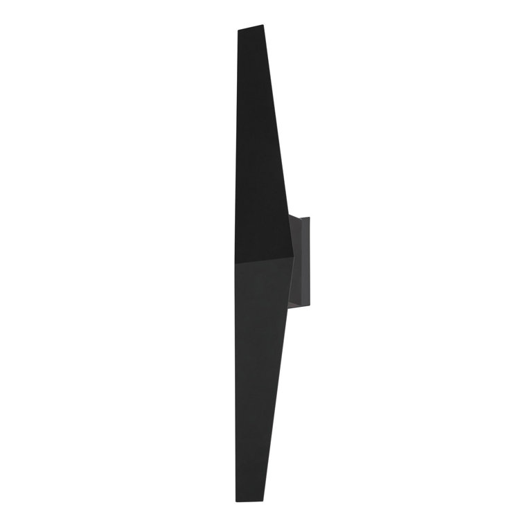 Modern Linear Black Steel Dimmable LED Wall Sconce
