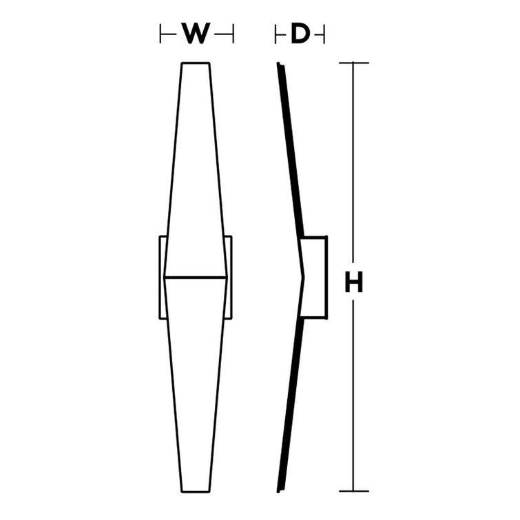 Modern Linear Black Steel Dimmable LED Wall Sconce