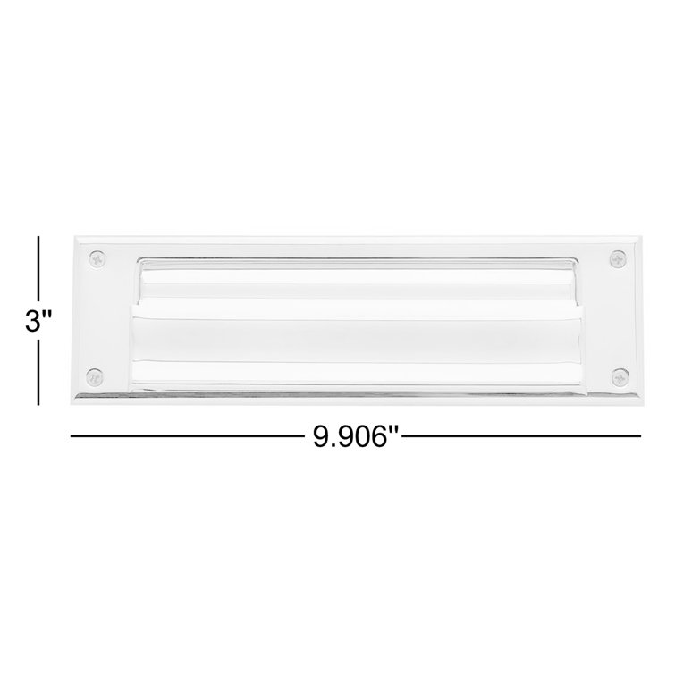 Satin Brass and Black Heavy Gauge Wrought Brass Mail Slot