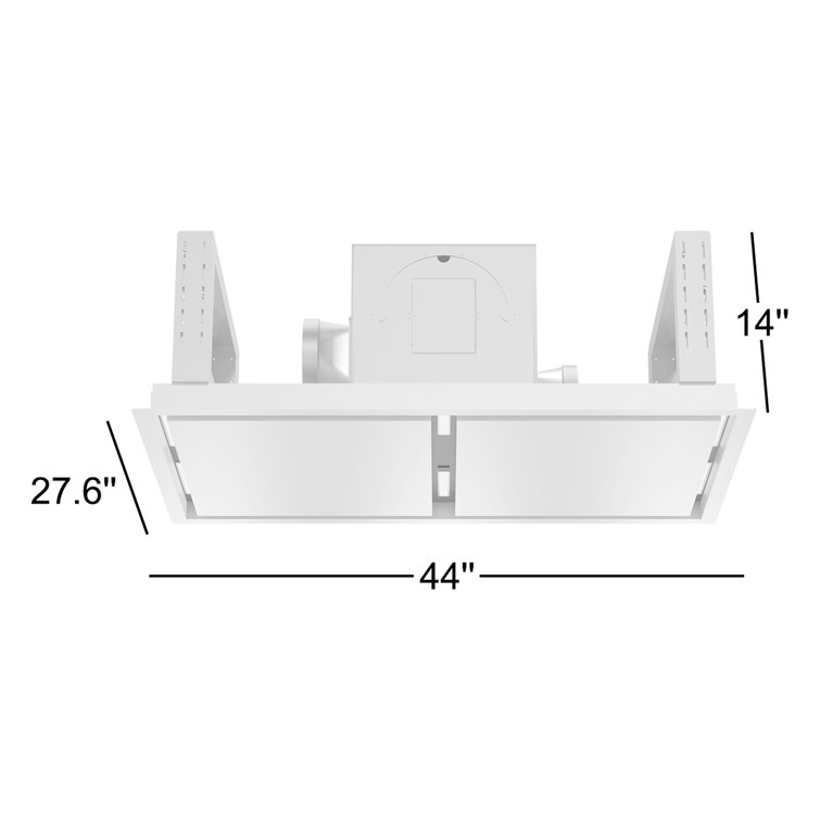 Arezzo 44-Inch Stainless Steel Convertible Ceiling Range Hood