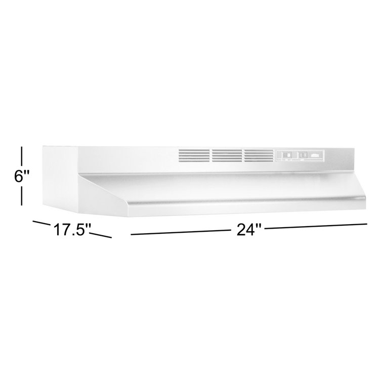 Broan 24-Inch Stainless Steel Convertible Under Cabinet Range Hood