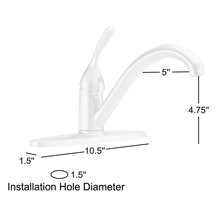 Sleek Modern Stainless Steel Single Handle Kitchen Faucet