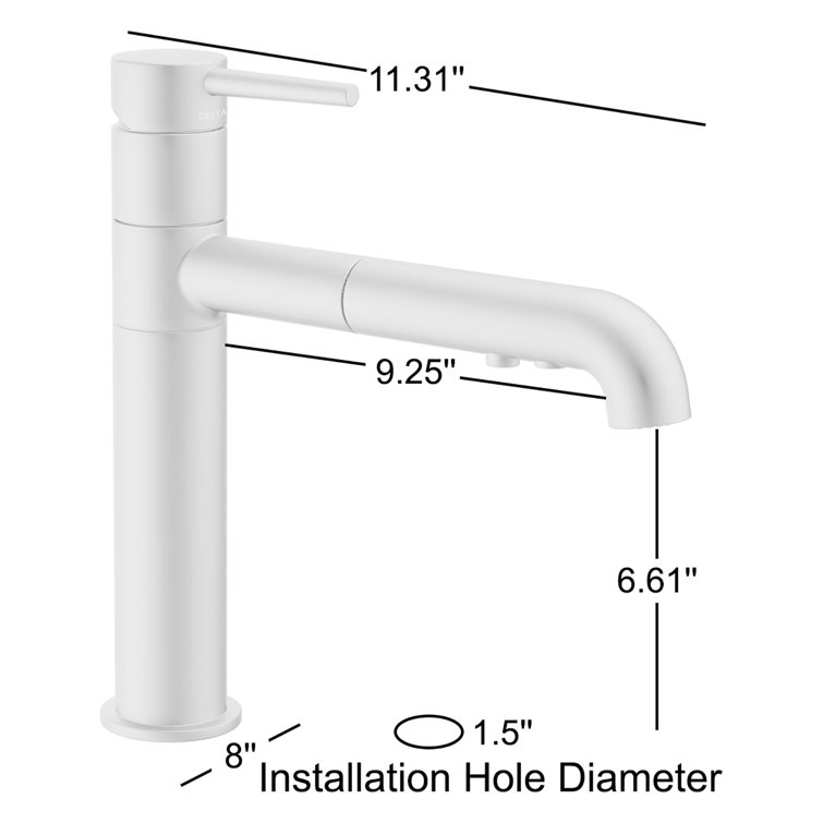 Matte Black Stainless Steel Pull-Out Spray Kitchen Faucet