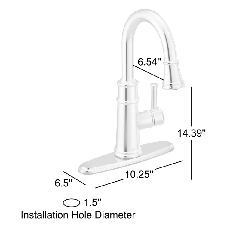 Stainless Steel Traditional Pull-Down Bar Faucet with Spray