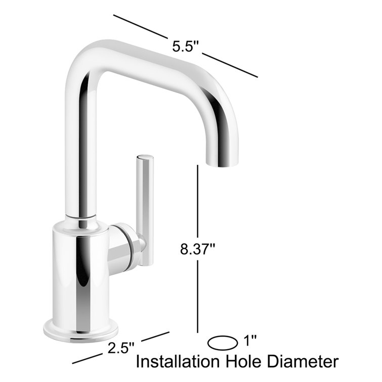 Purist Stainless Steel Single Handle Bar Faucet