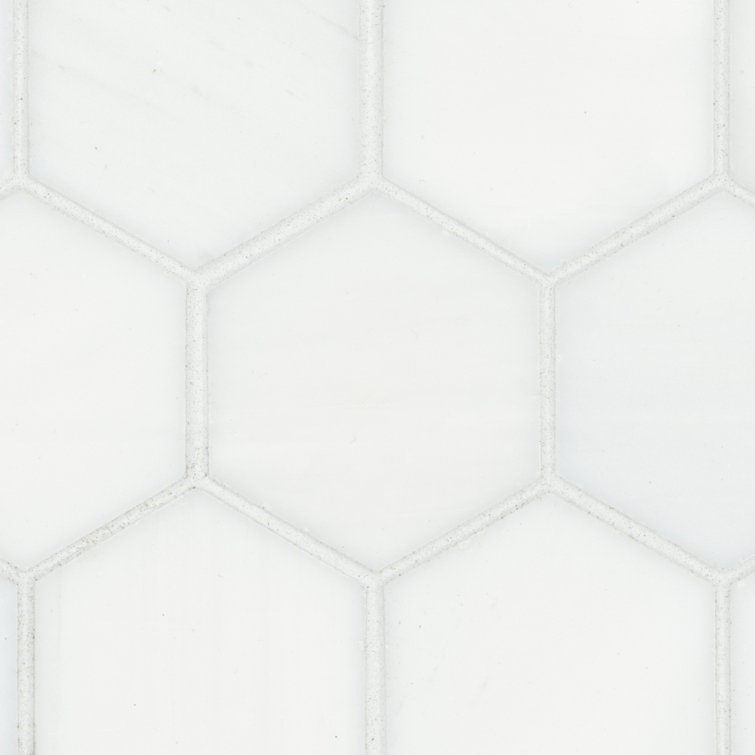 Bianco Dolomite White Marble Hexagon Mosaic Tile