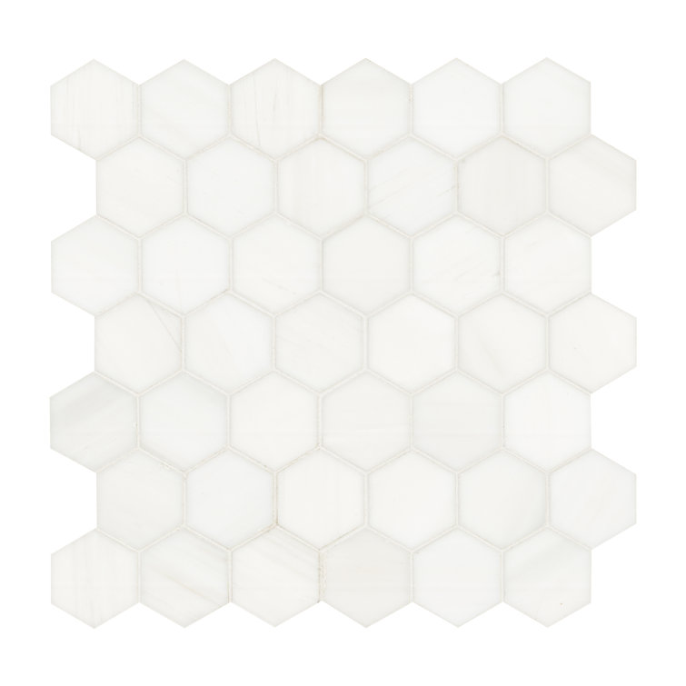 Bianco Dolomite White Marble Hexagon Mosaic Tile