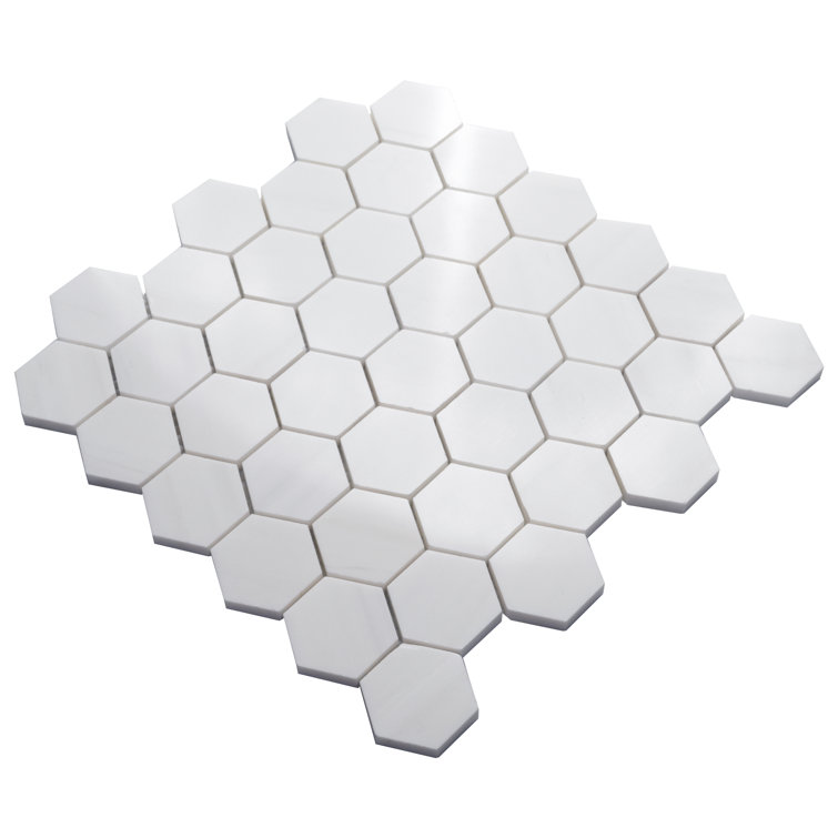 Bianco Dolomite White Marble Hexagon Mosaic Tile