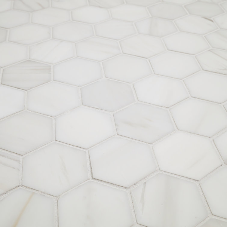 Bianco Dolomite White Marble Hexagon Mosaic Tile