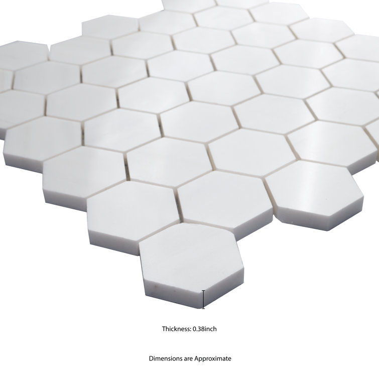 Bianco Dolomite White Marble Hexagon Mosaic Tile