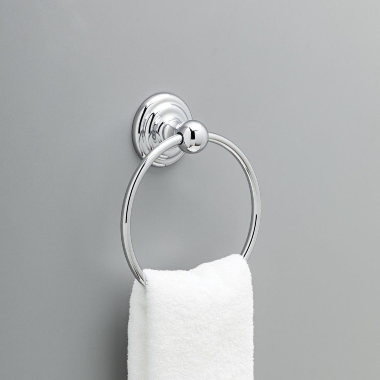 Polished Chrome Wall Mounted Round Towel Ring