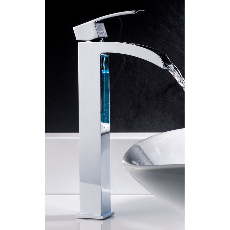 Lustrous Polished Chrome Single-Handle Vessel Bathroom Faucet