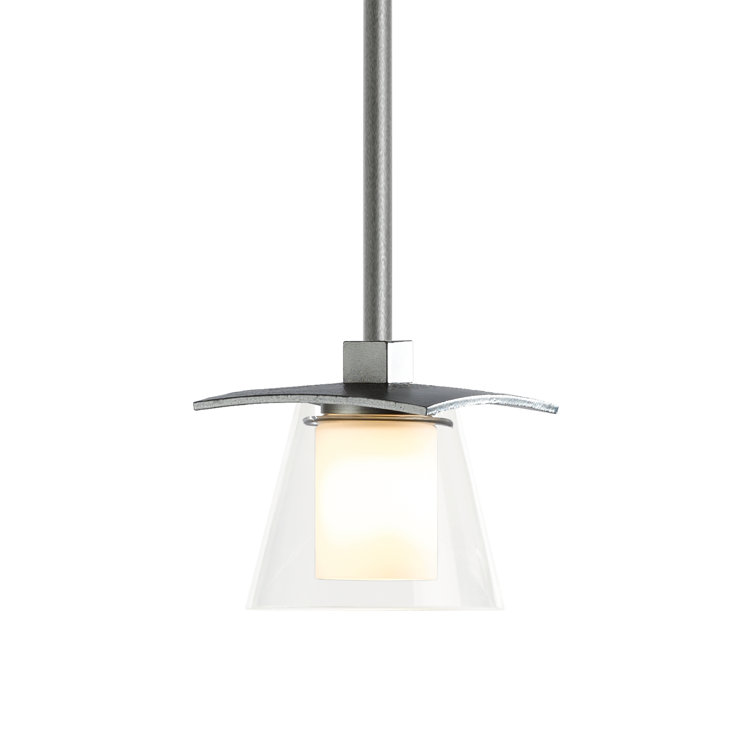 Black and Frosted Glass Single Pendant Light