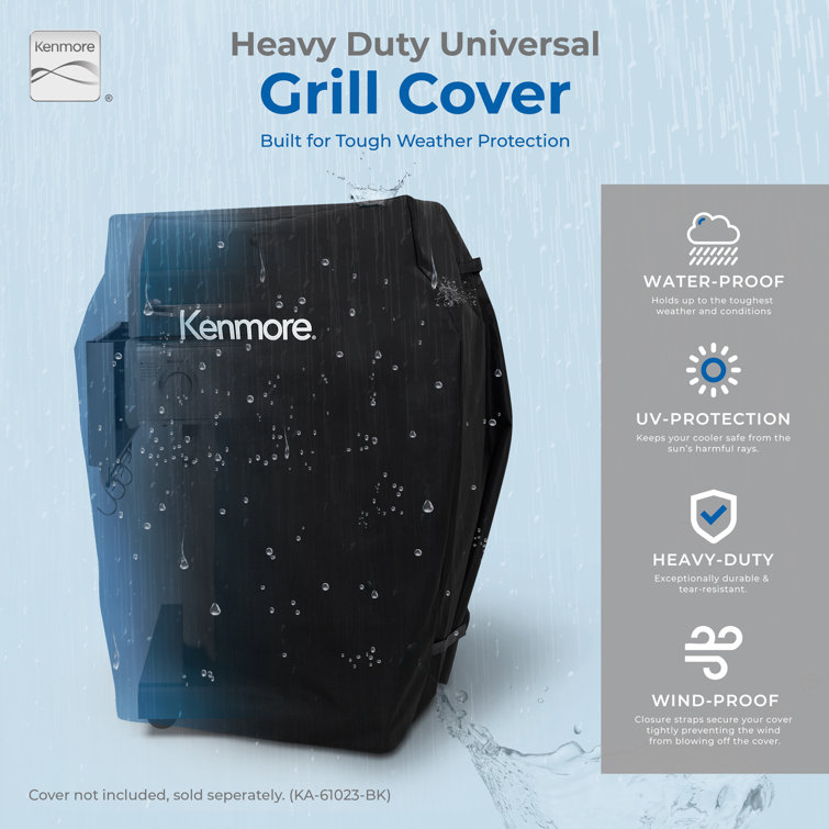 Kenmore Teal 3-Burner Propane Gas Grill with Foldable Side Tables