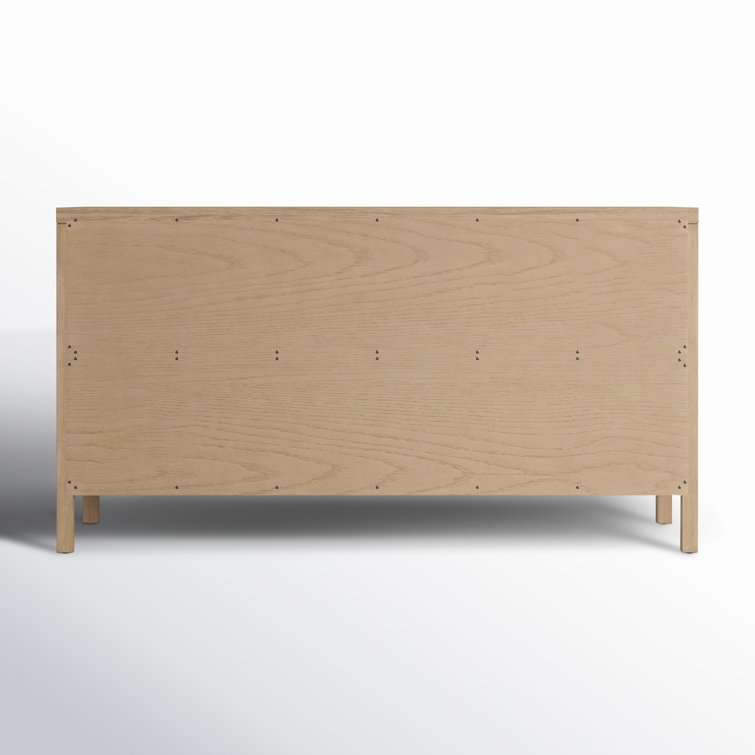 Nora Light Brown Oak 6-Drawer Dresser with Soft Close