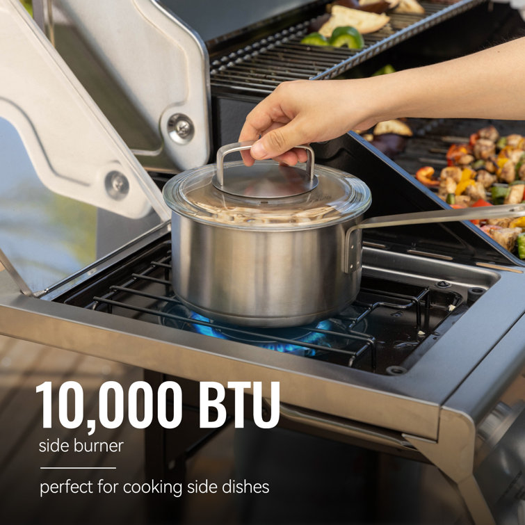 Royal Gourmet Stainless Steel 5-Burner Propane Gas Grill with Side Burner
