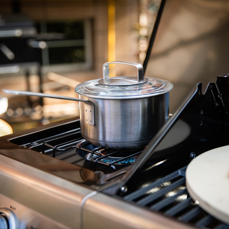 Royal Gourmet 6-Burner Coffee Stainless Steel Propane Gas Grill with Side Burner