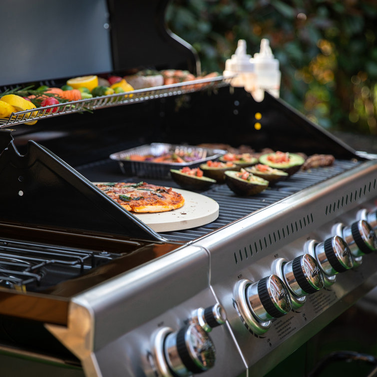Royal Gourmet 6-Burner Coffee Stainless Steel Propane Gas Grill with Side Burner