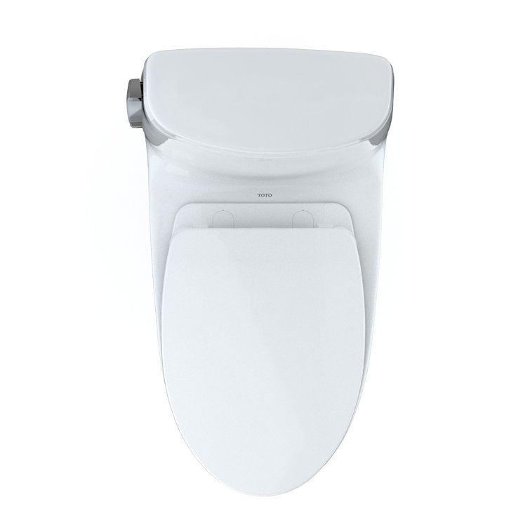 High Efficiency White Elongated One-Piece Toilet with Seat