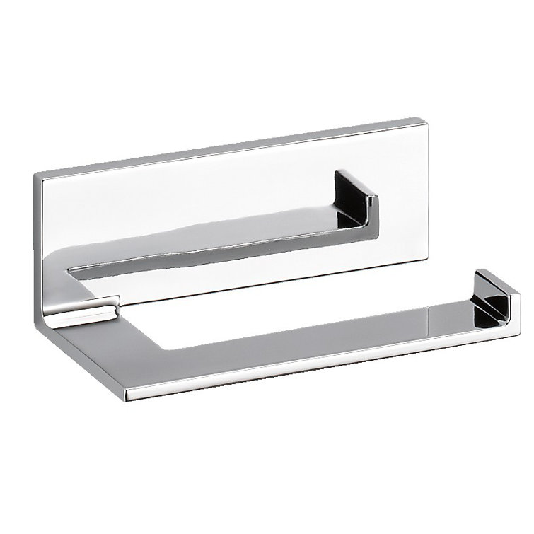 Vero Polished Chrome Modern Wall Mount Toilet Paper Holder