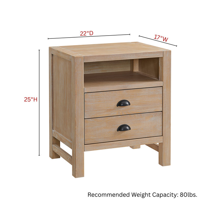 Arden Light Driftwood Pine Wood Queen Bedroom Set