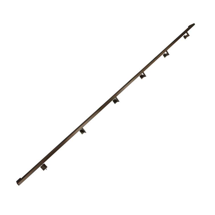 14 Foot Black Powder Coated Aluminum Handrail Kit with Steel Brackets