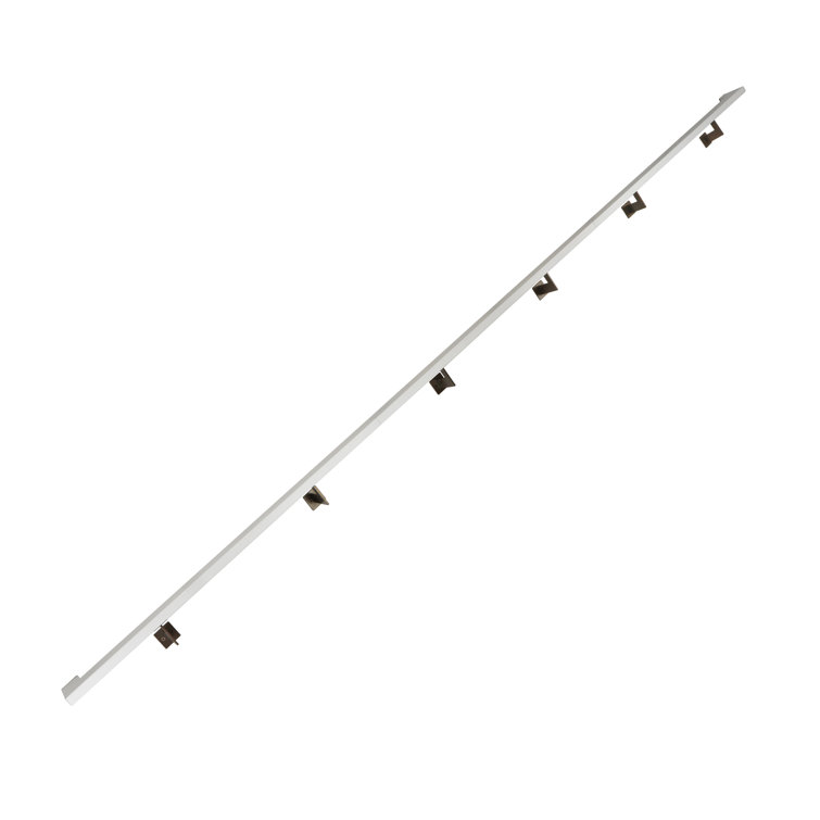 14 Foot Black Powder Coated Aluminum Handrail Kit with Steel Brackets