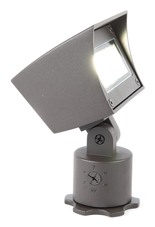 Bronze Adjustable LED Flood Light with Mounting Spike