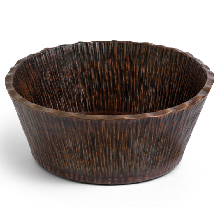 Handcrafted Hammered Copper Above-Counter Vessel Sink