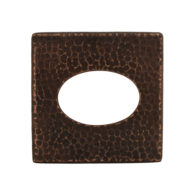 Small Oil Rubbed Bronze Hand Hammered Copper Tissue Box Cover
