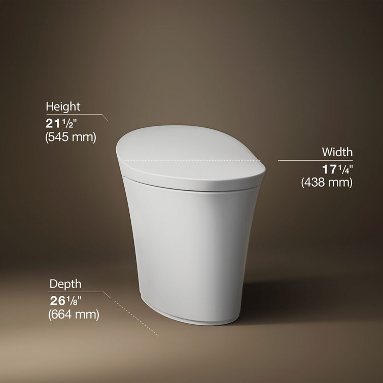 Elongated High-Efficiency Intelligent Toilet with Dual Flush and Heated Seat