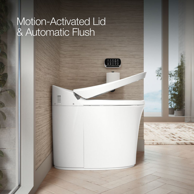 Elongated High-Efficiency Intelligent Toilet with Dual Flush and Heated Seat