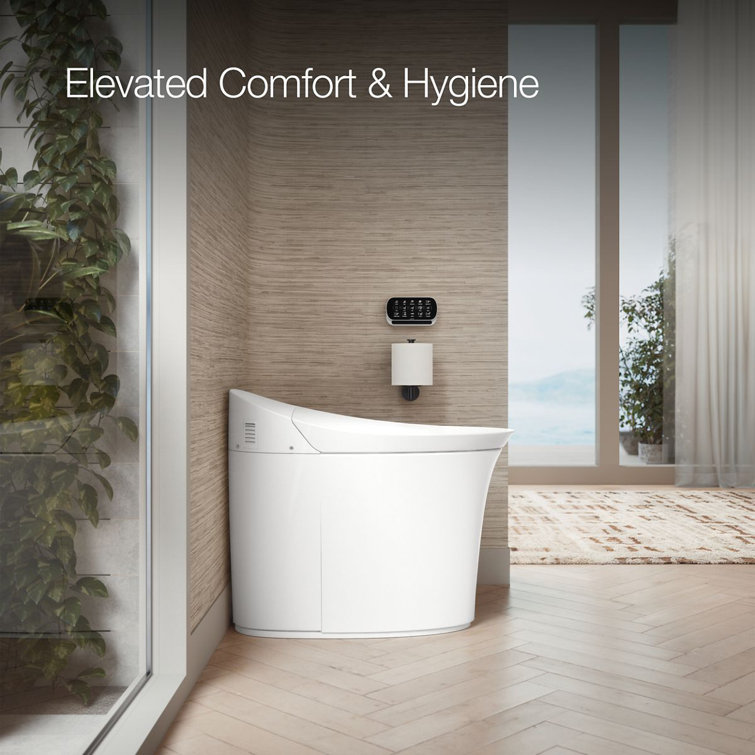 Elongated High-Efficiency Intelligent Toilet with Dual Flush and Heated Seat